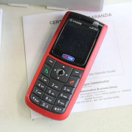 Rare Vintage SAGEM my210x my212x TIM Phone Red International Italian In Box