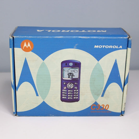 Rare Vintage Motorola C330 Phone Silver 2002 In Box Complete