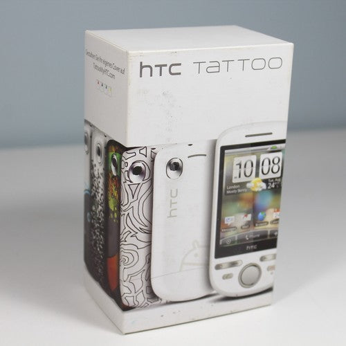 Rare Vintage HTC Tattoo A3288 Phone White In Box Complete 2009 Vodafone