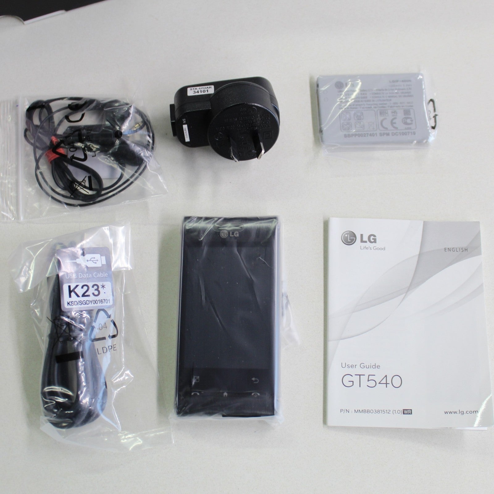 Rare Vintage LG Optimus GT540 Black Phone International In Box Collectible