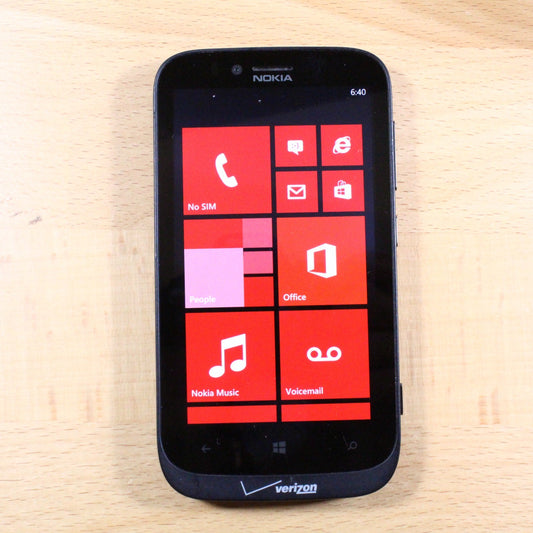 Nokia 822 Verizon Black Smartphone Good #333