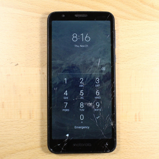 Motorola Moto E6 XT2005 Blue Smartphone For Parts #405
