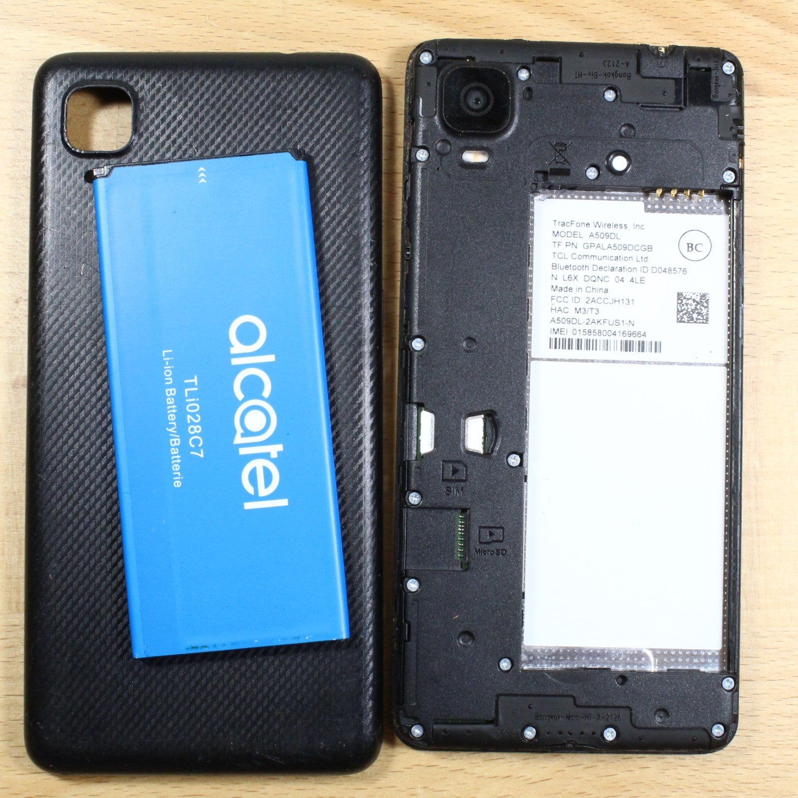 TCL A509DL TracFone Black Smartphone For Parts #417