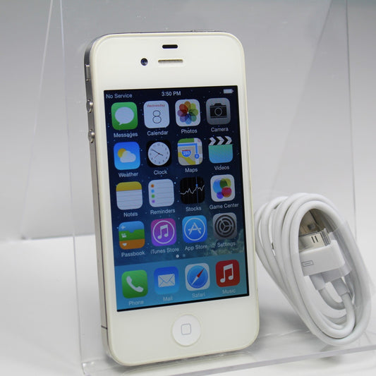 Vintage Apple iPhone 4 AT&T Smartphone 3G GSM White 8GB IOS 7 Collectible