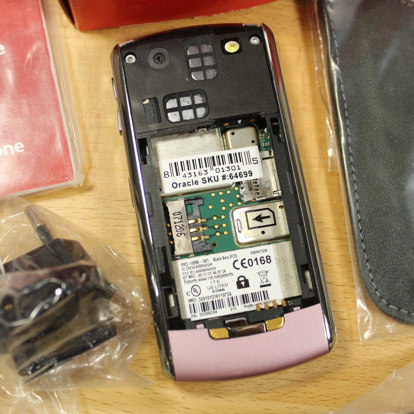 Rare Vintage Blackberry Pearl 8120 Pink In Box Vodafone International Bundle