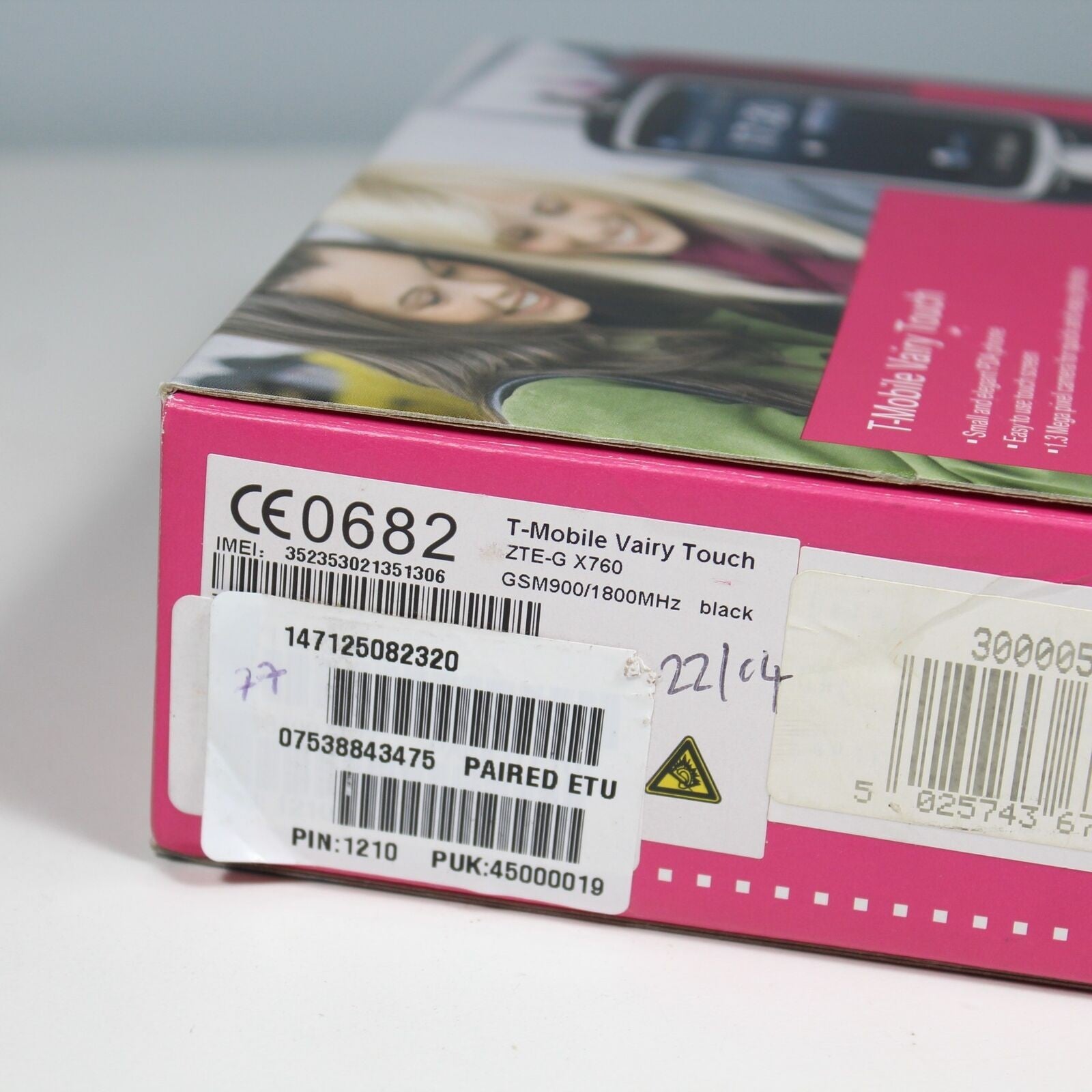 Rare Vintage ZTE X760 Vairy Touch T-Mobile Smartphone 2008 Collectible In Box
