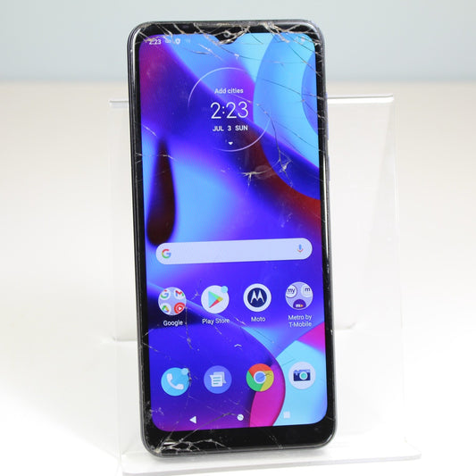 Motorola Moto G Pure XT2163-4 MetroPCS Smartphone Blue 32GB For Parts Repair