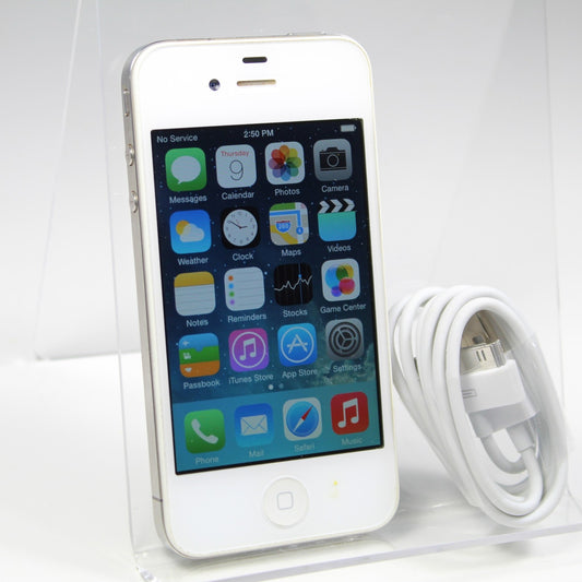Rare Vintage Apple iPhone 4 AT&T Smartphone 3G GSM White 8GB IOS 7 Collectible