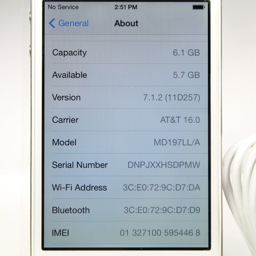 Rare Vintage Apple iPhone 4 AT&T Smartphone 3G GSM White 8GB IOS 7 Collectible