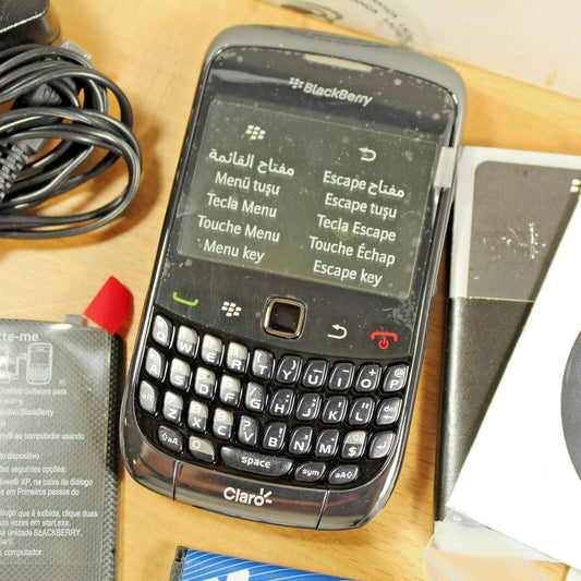 Rare Vintage Blackberry 9300 Phone Gray In Box International Claro Spanish