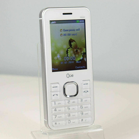 Unlocked World Phone QUE PRIME Dual SIM Card Global Cell Phone - White
