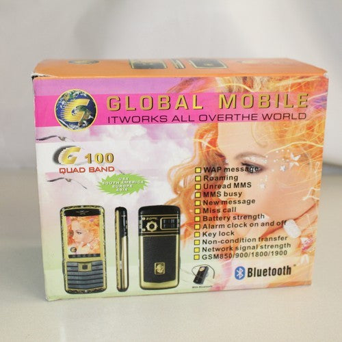 Unlocked Smartphone Luxury Gold Global Mobile G100 3Unlocked GSM Worldwide