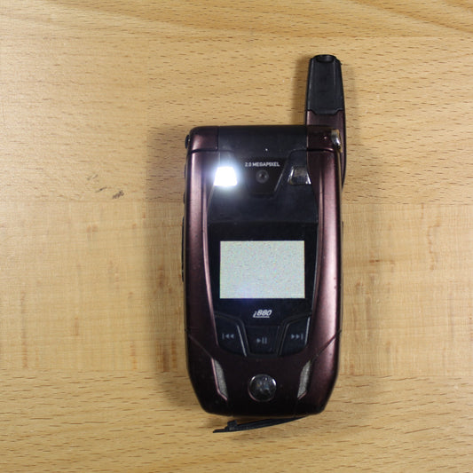 Motorola i880 Flip Phone Nextel Maroon Radio For Parts #280