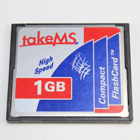 Vinatge TakeMS Compact Flash Memory Card 1GB P/N: CF/256 High Speed