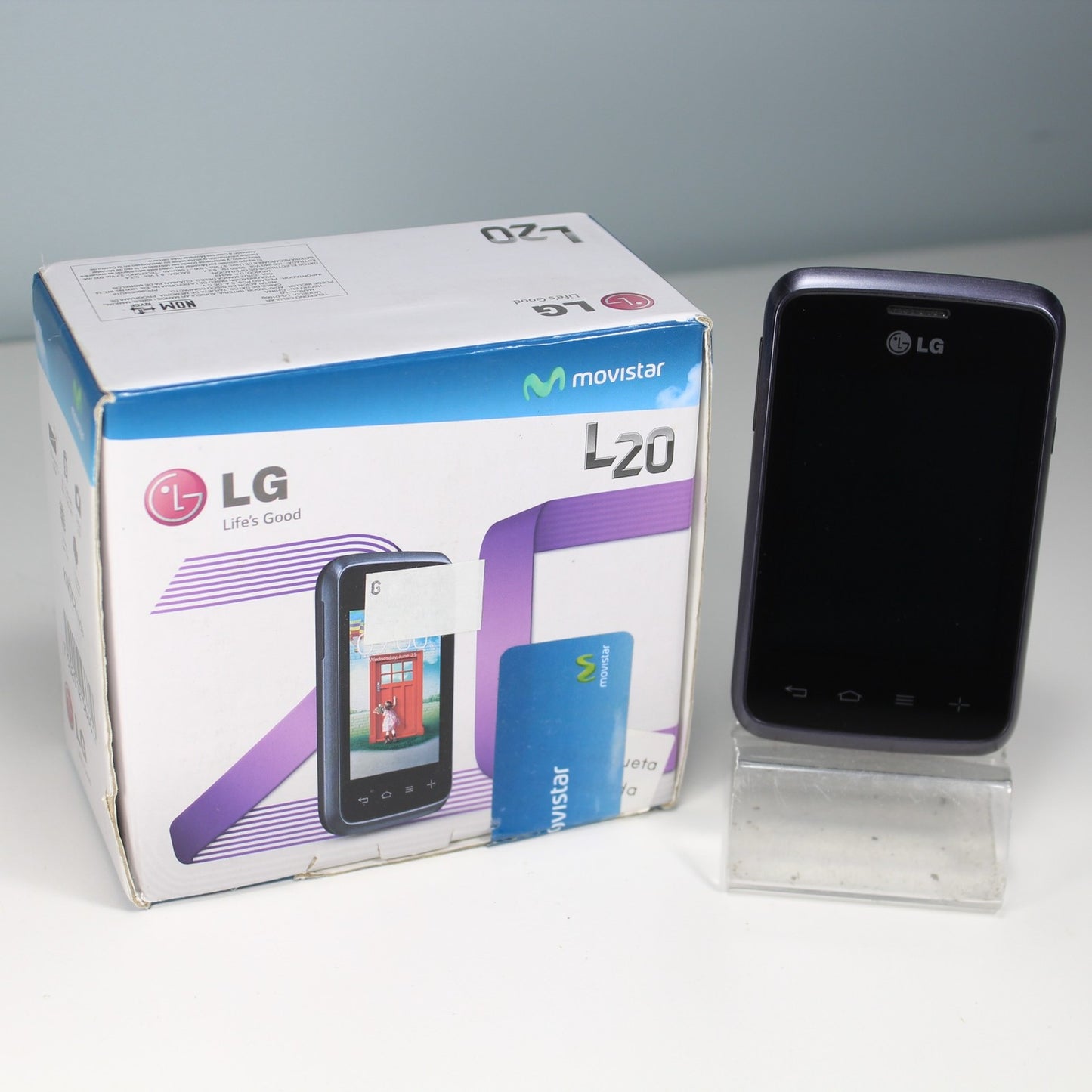 Rare Vintage LG L20 D100G Movistar Smartphone Black In Box Collectible