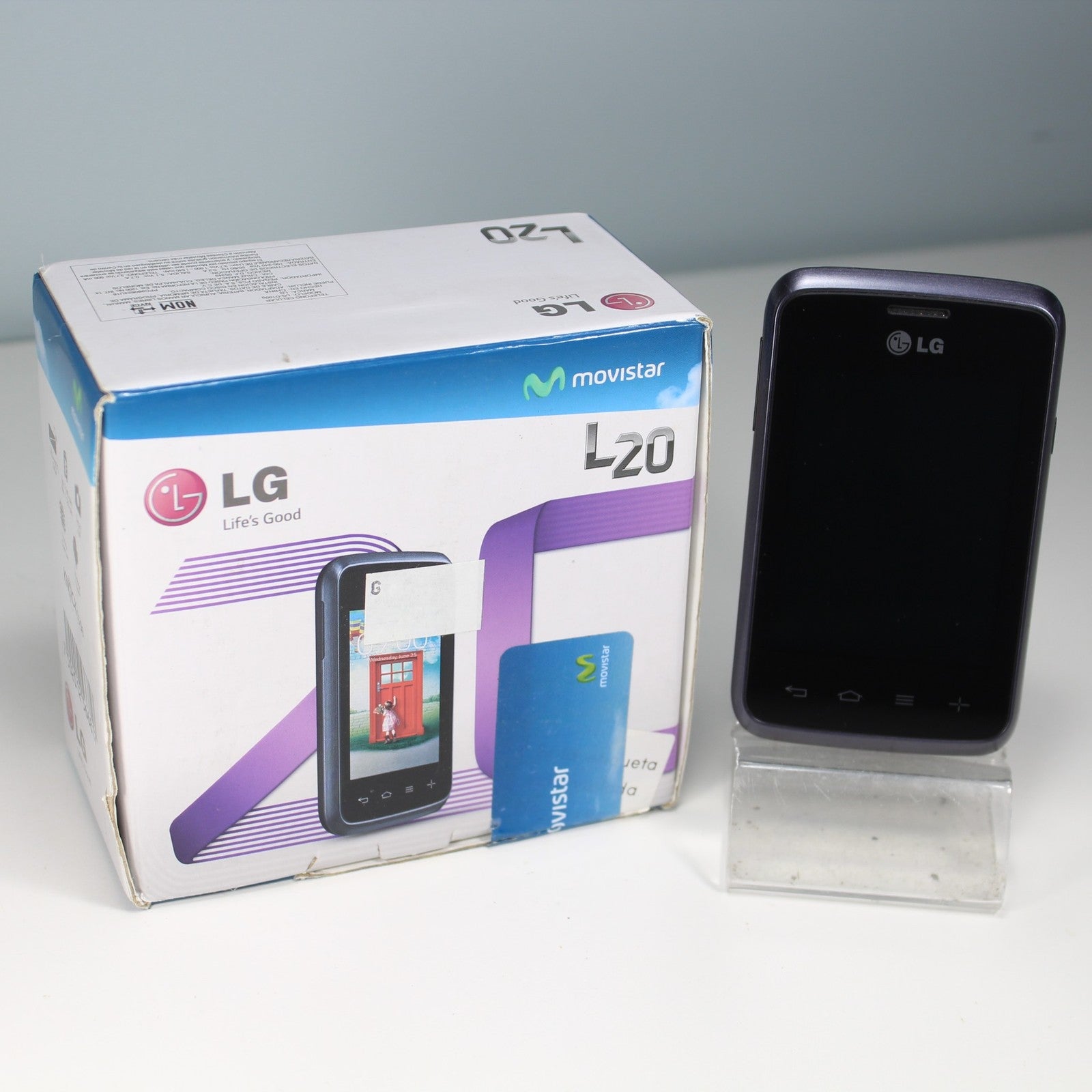 Rare Vintage LG L20 D100G Movistar Smartphone Black In Box Collectible
