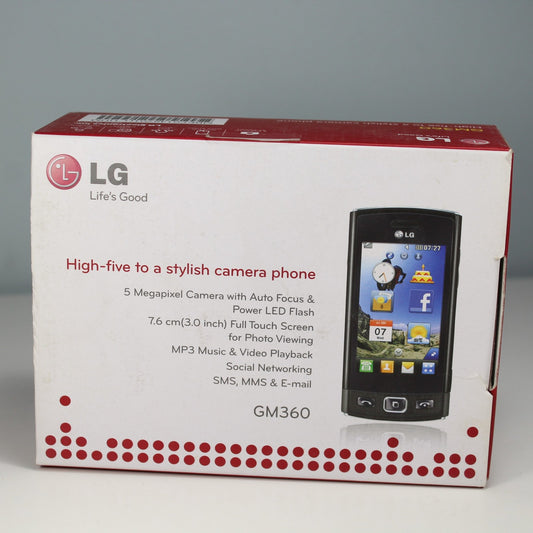 Rare Vintage LG GM360 T-Mobile Smartphone 2G Black 2010 In Box