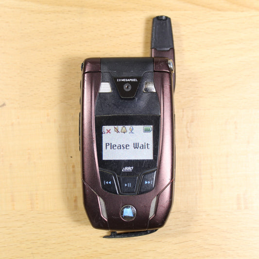 Motorola i880 Nextel Maroon Cell Phone iDen Direct Talk PTT Vintage Good #172