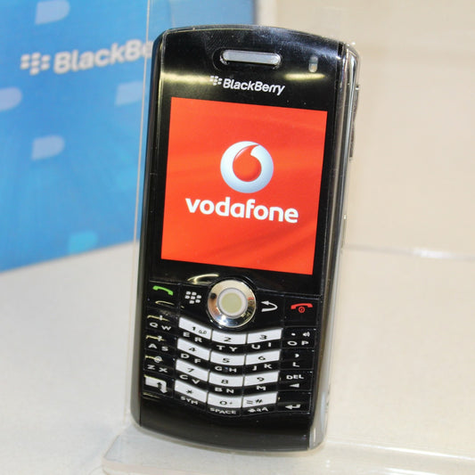 Rare Vintage Blackberry Pearl 8120 Vodafone Phone Black In Box Collectible