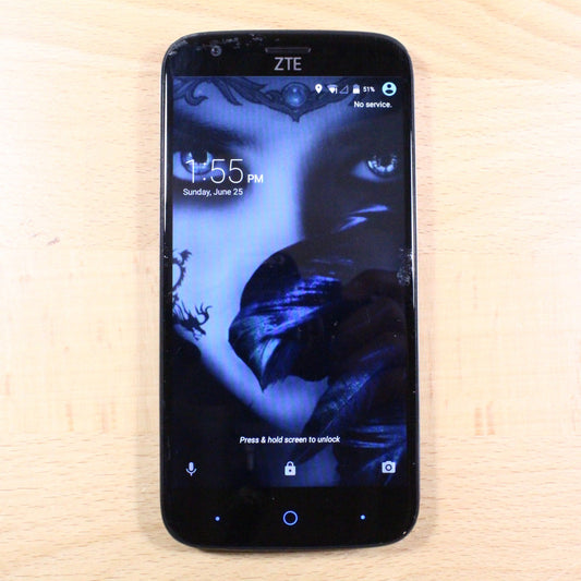 N9519 Warp 7 Cricket Black Smartphone For Parts #323
