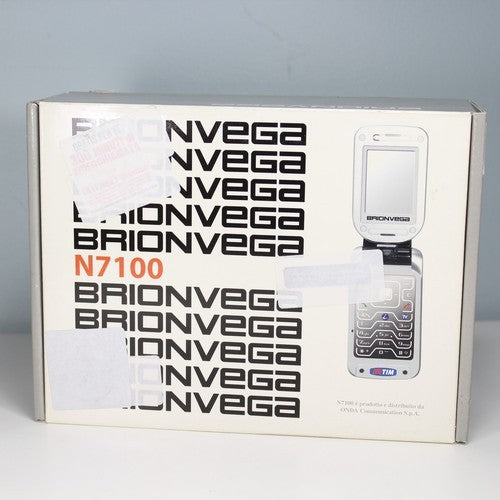 Rare Vintage 2007 TV Phone Black Brionvega N7100 Flip In Box New Complete Italy