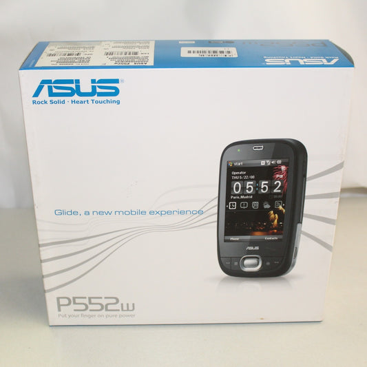 Rare Vintage ASUS P552W TIM Smartphone Windows Mobile 2008 Black In Box Collect