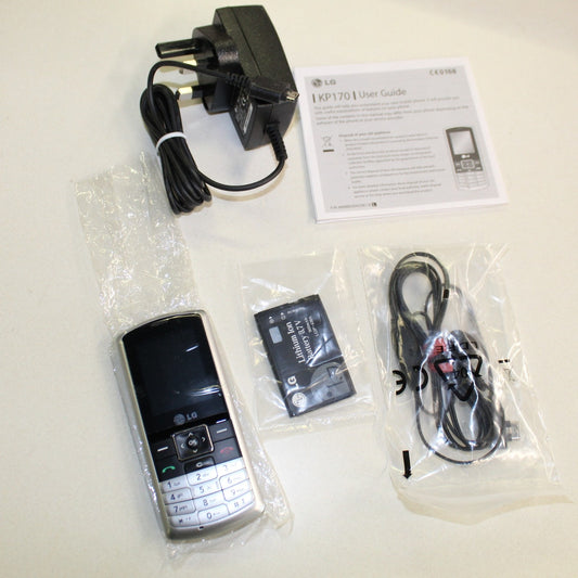 Rare Vintage LG KP170 Silver Phone International In Box Collectible