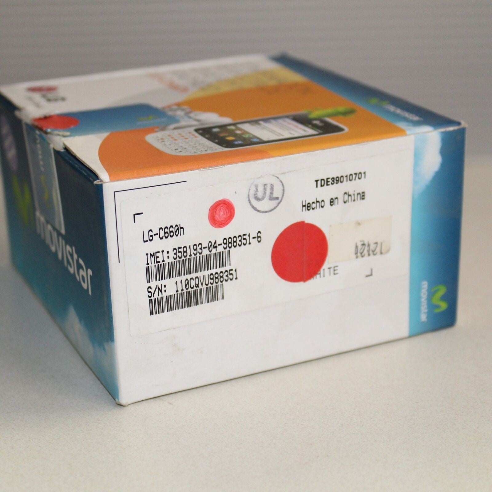 Rare Vintage LG Optimus Pro C660h Movistar White Phone International In Box
