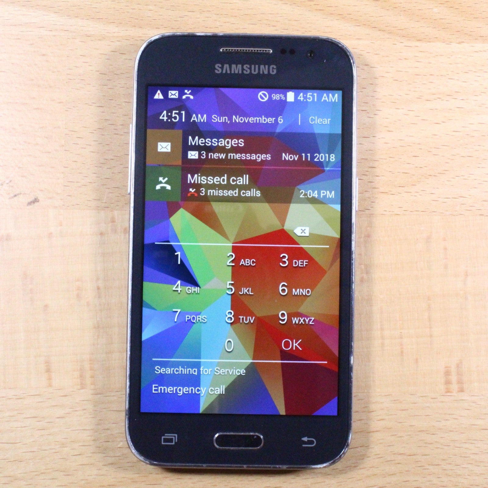 Samsung Galaxy Core Prime SM-S820L Tracfone Gray Smartphone For Parts #343