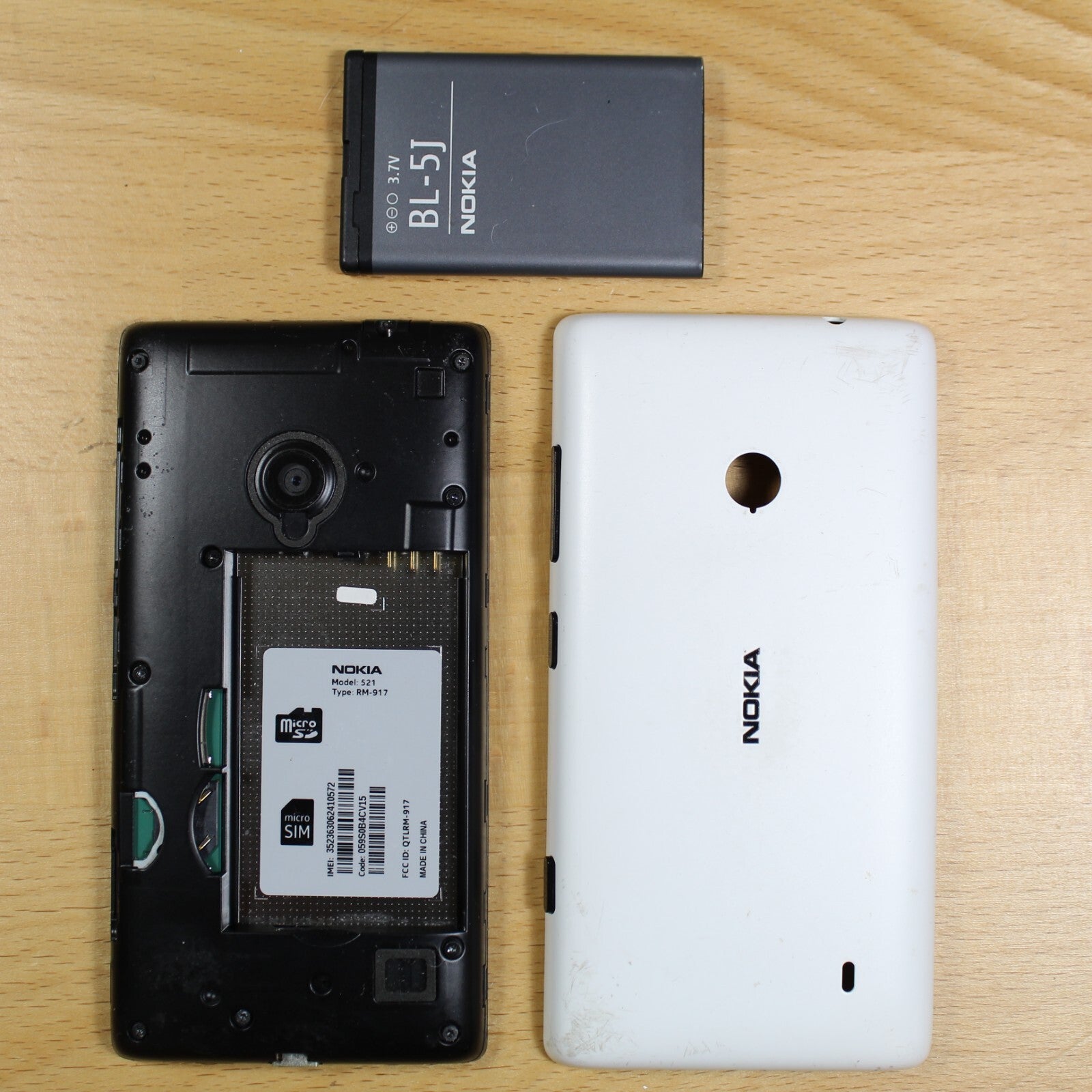 Nokia Lumia 521 Windows White Smartphone For Parts #218