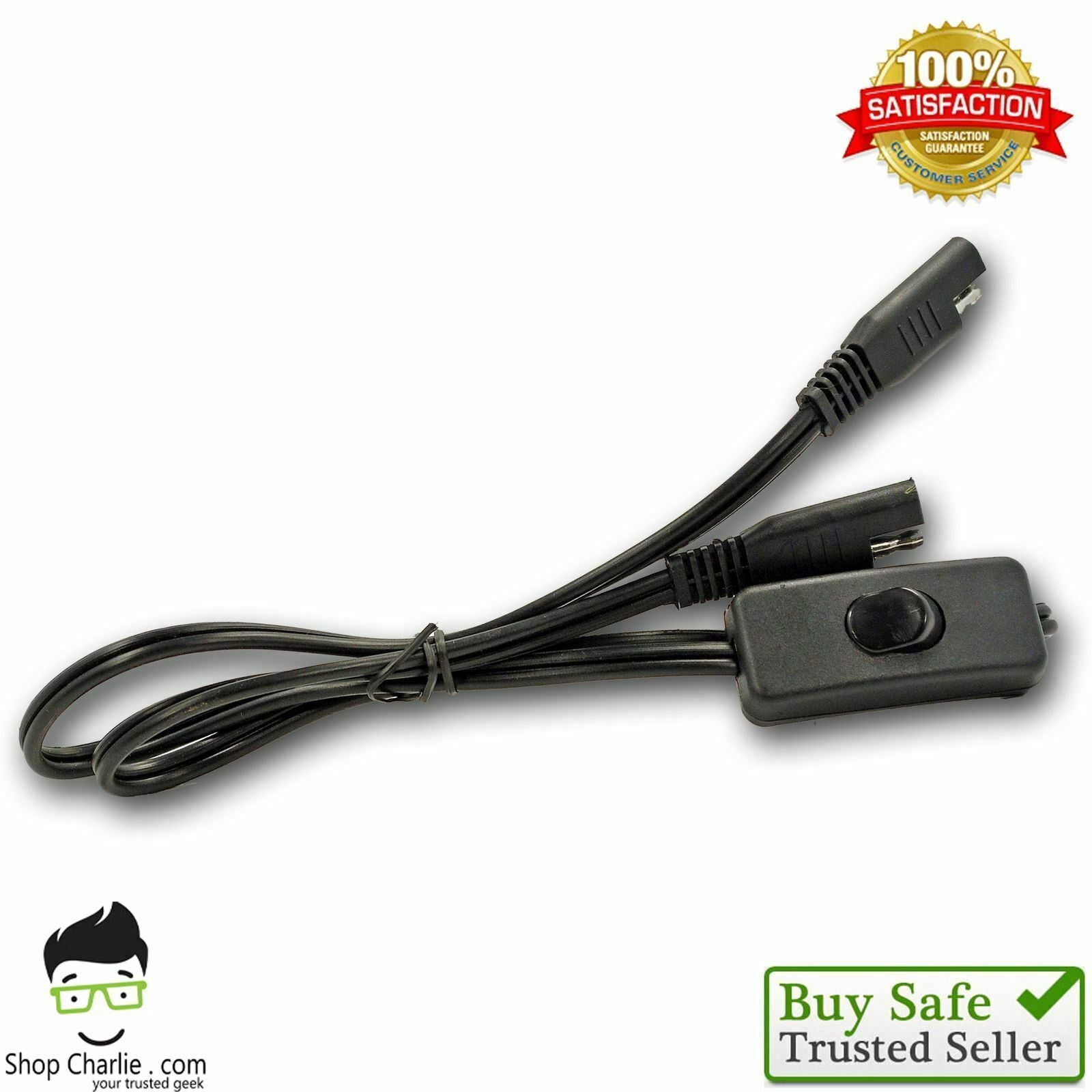  SAE Connector Cord with Switch 16 AWG DC Power Solar Automotive DIY Cable 