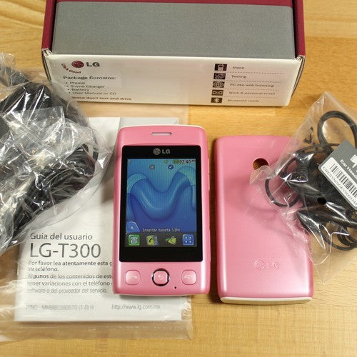 Rare Vintage LG Cookie Lite T300 Movistar Pink Smartphone Includes Games