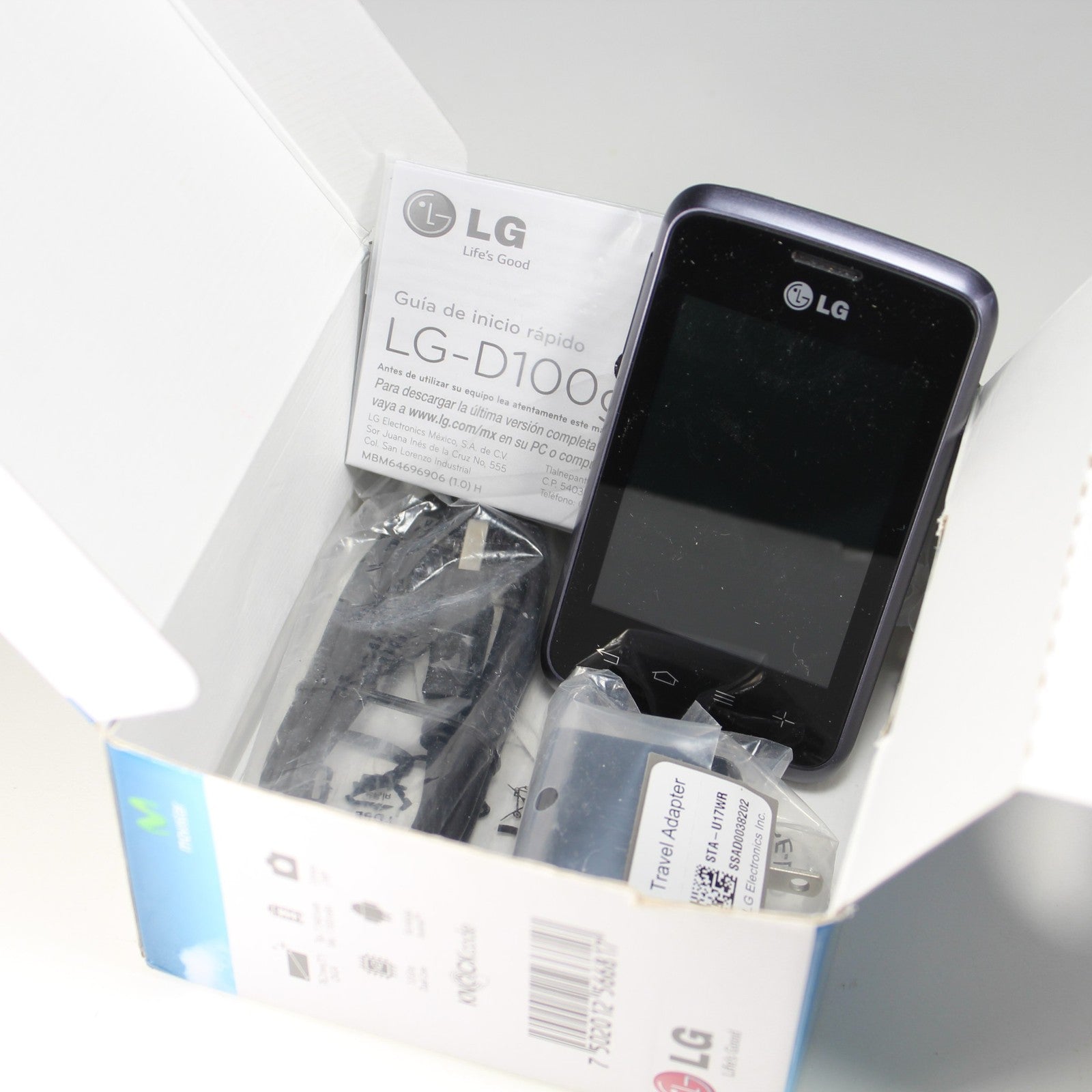 Rare Vintage LG L20 D100G Movistar Smartphone Black In Box Collectible