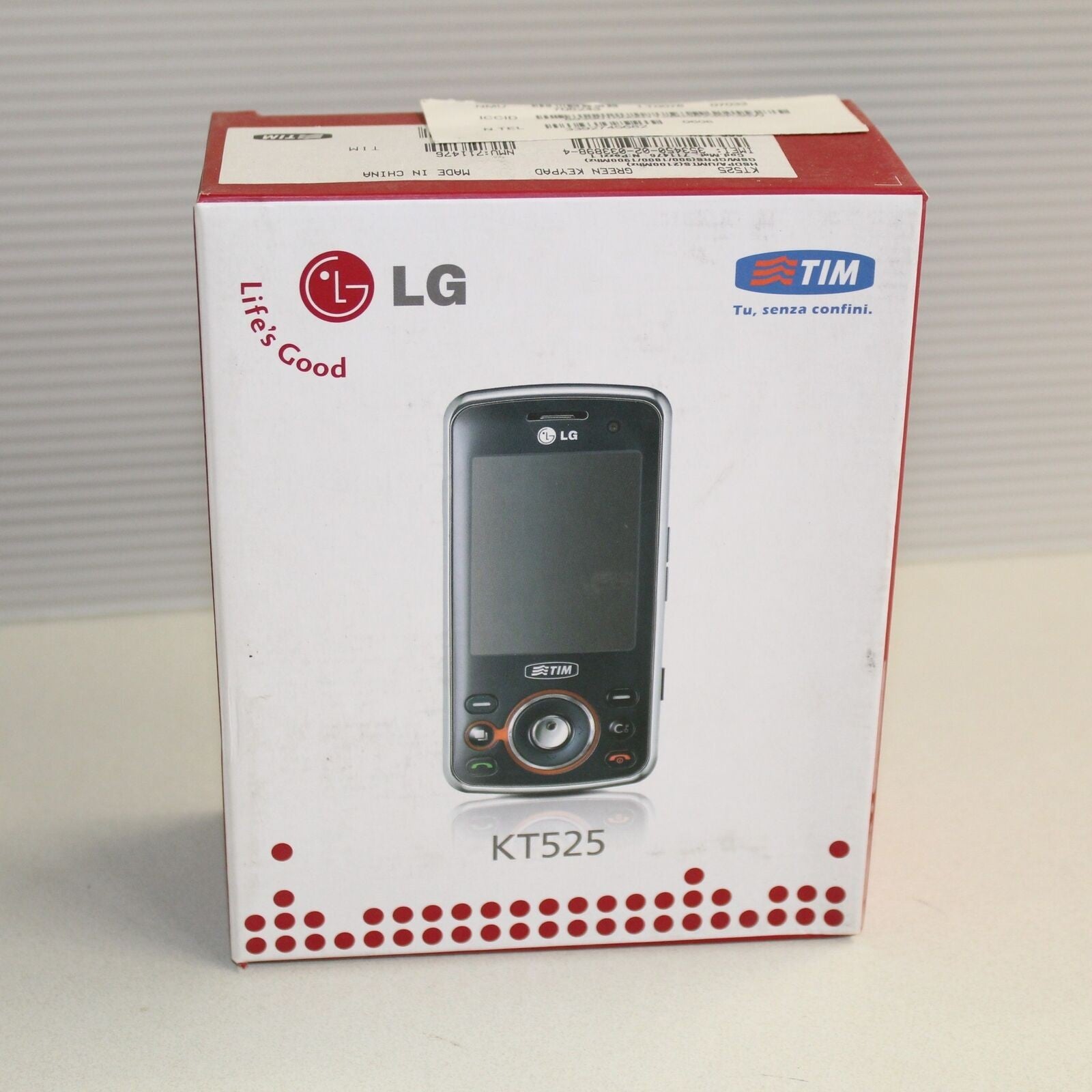 Rare Vintage LG KT525 TIM Black Phone International In Box Complete
