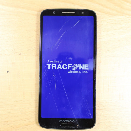 Motorola G6 XT1925DL TracFone 32GB Black Smartphone Good #236