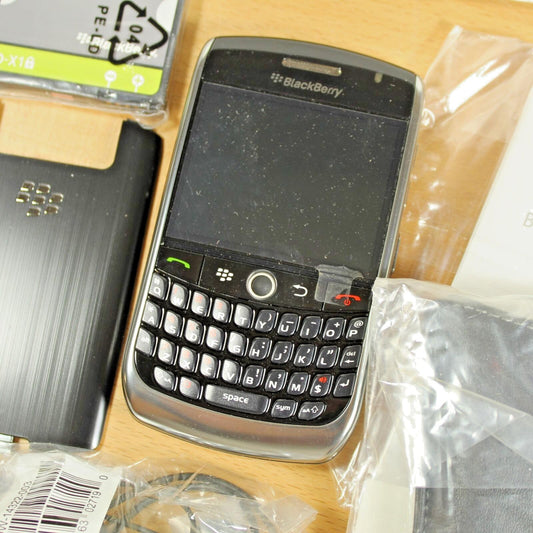 Rare Vintage Blackberry 8900 Phone Gray In Box International Movistar Spanish