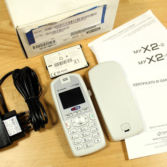 Rare Vintage Sagem myT-22 myX2-2 TIM Phone White In Box International Italian