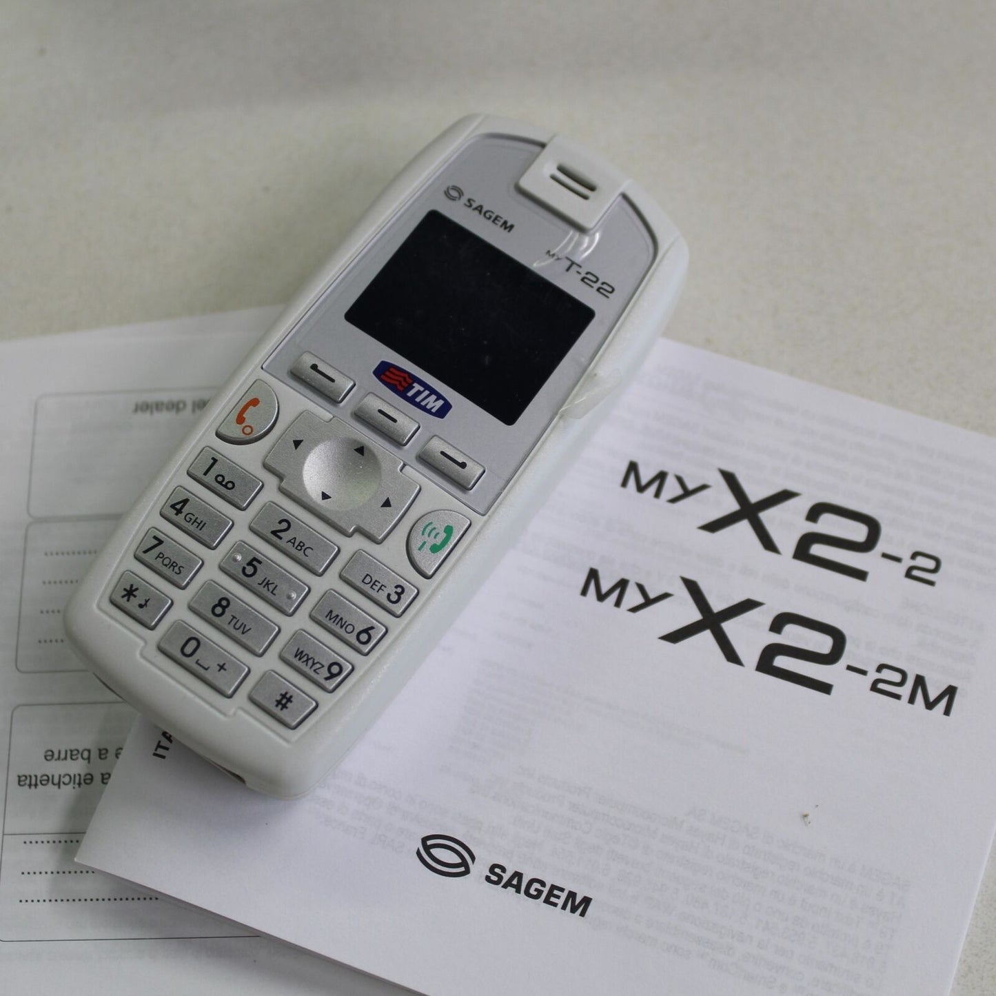 Rare Vintage Sagem myT-22 myX2-2 TIM Phone White In Box International Italian