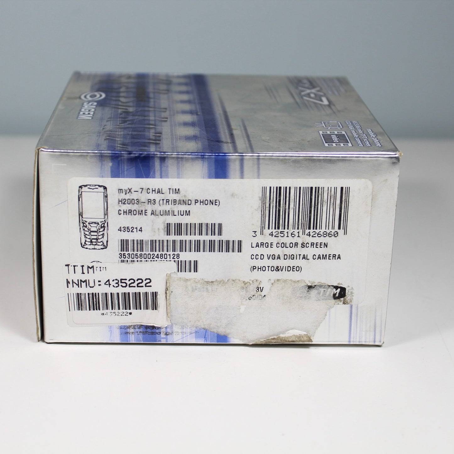 Rare Vintage Sagem myX-7 TIM Phone Silver International Italian In Box