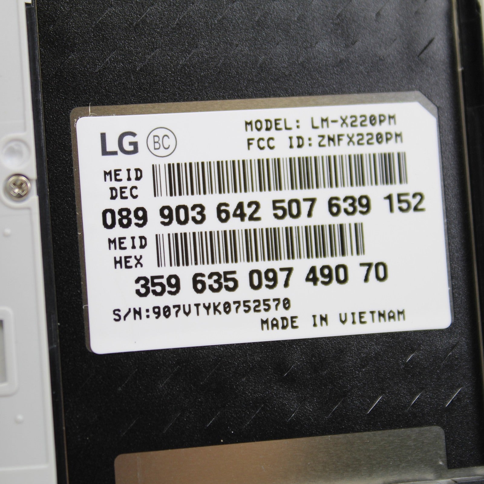 LG Rebel 4 LM-X220PM TracFone Smartphone 4G LTE White 16GB For Parts