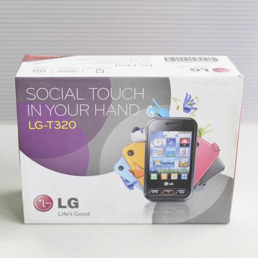 Rare Vintage LG Flick T320 (Virgin Mobile) Black Phone International In Box