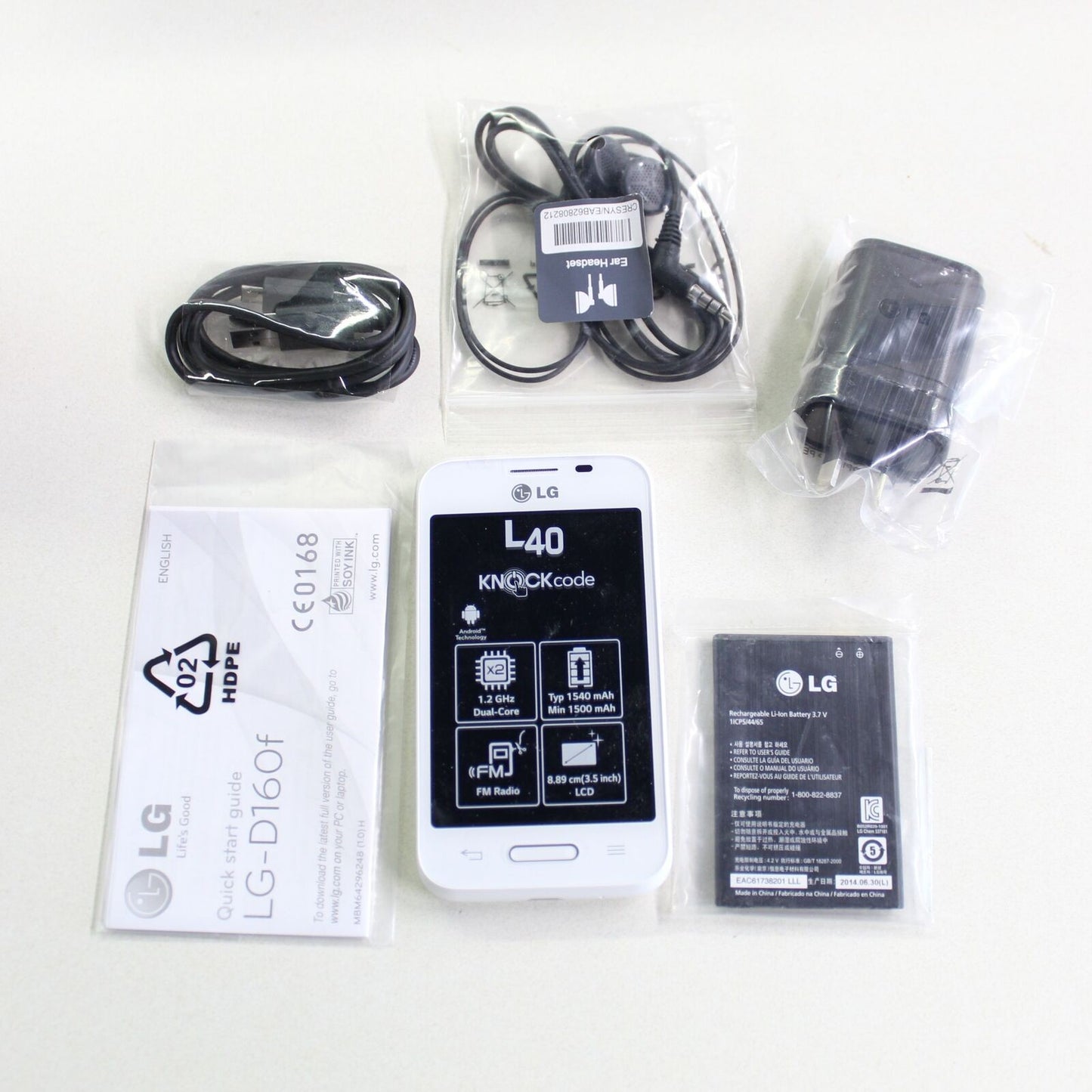 Rare Vintage LG L40 D460f Boost Mobile White Phone International In Box