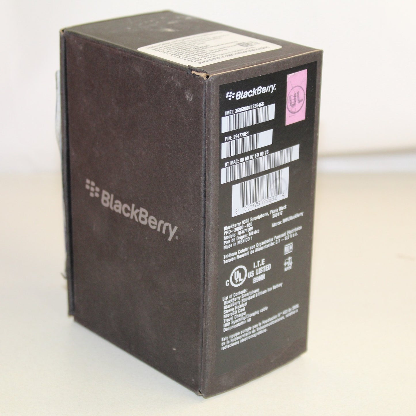 Rare Vintage Blackberry Curve 9380 Phone Black In Box Movistar Latin America