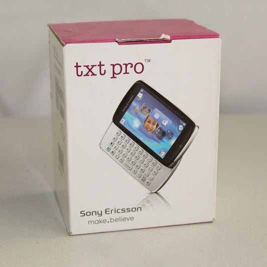 Rare Vintage Sony Ericsson txt Pro CK15i Phone 3G GSM Black In Box Collectible