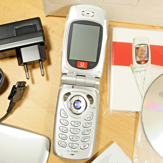 Rare Vintage Sharp GX10 Vodafone Phone Gray In Box Complete European