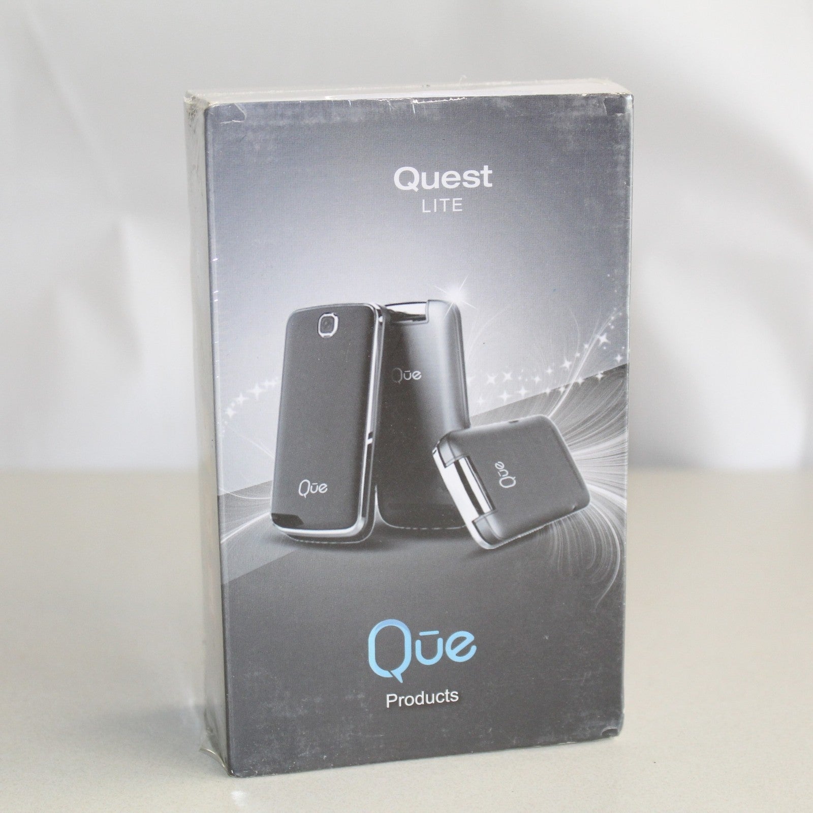 Rare Vintage Quest Lite QUE Phone International Black Collectible In Box