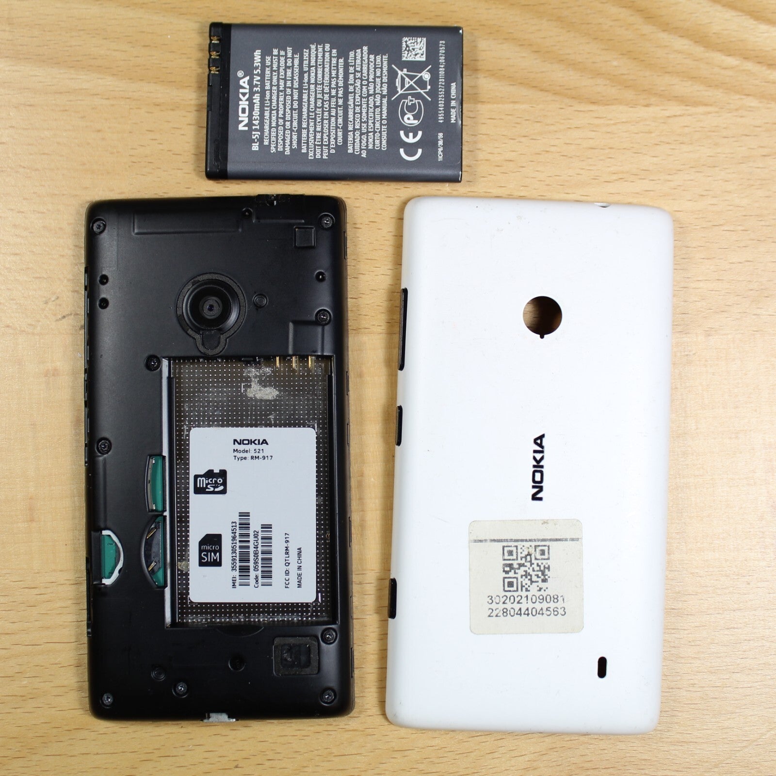 Nokia Lumia 521 Windows White Smartphone For Parts #217