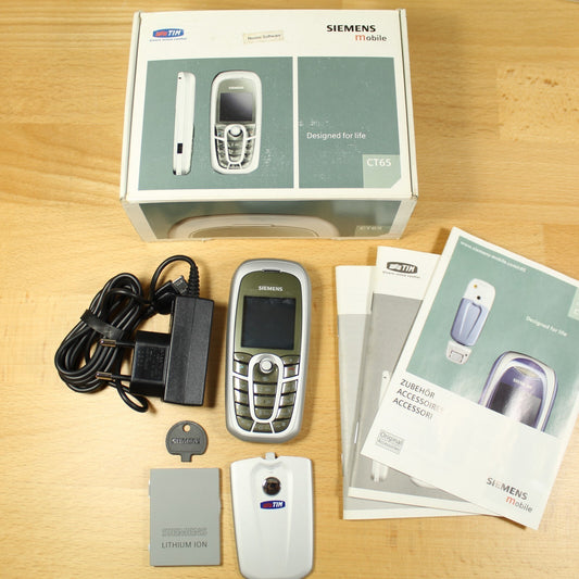 Rare Vintage Siemens CT65 TIM Phone Silver In Box Italian International