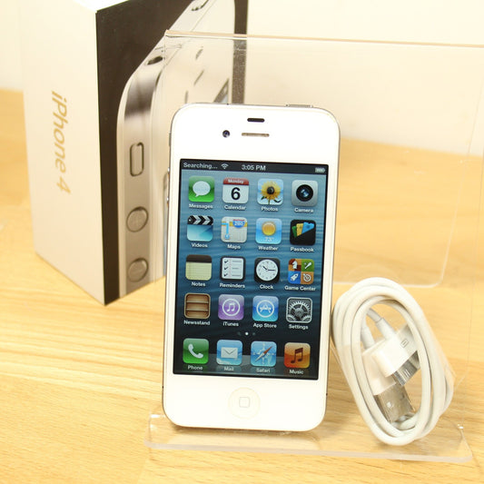 Vintage Apple iPhone 4 A1332 AT&T Smartphone 3G GSM White 16GB IOS 6