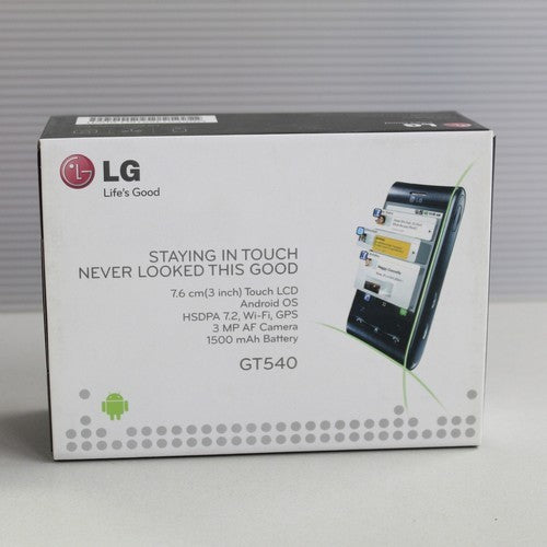 Rare Vintage LG Optimus GT540 Black Phone International In Box Collectible